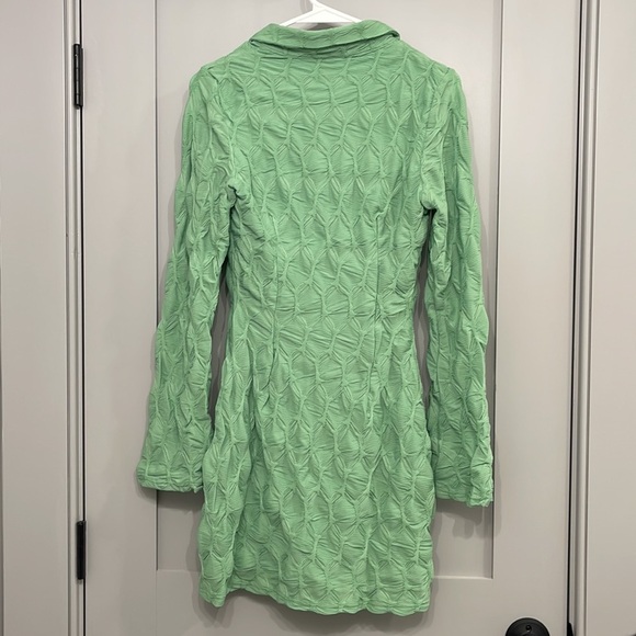 NWT Princess Polly Calvert Long Sleeve Mini Dress Green 4 6 - Picture 10 of 14